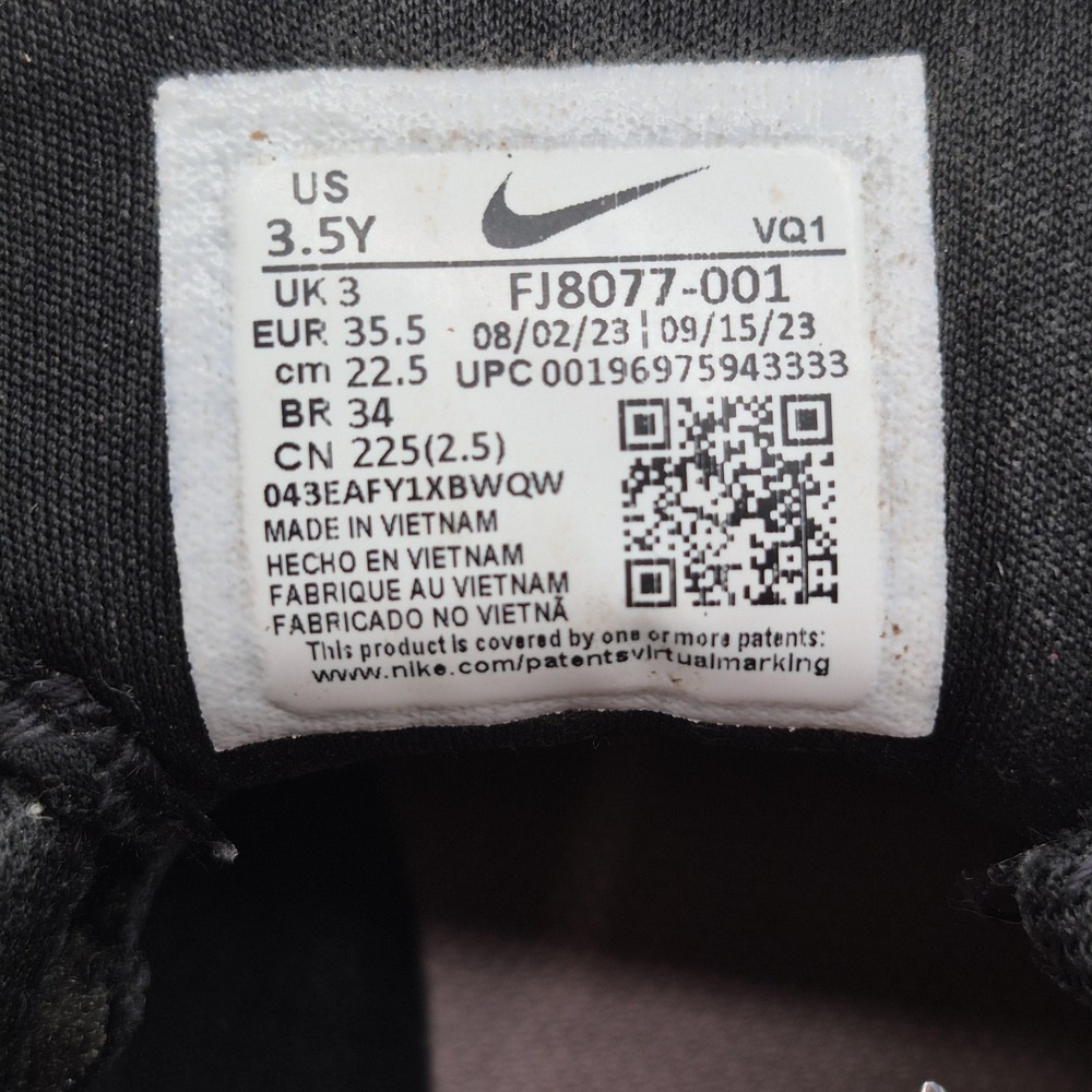 Nike Running Shoes Youth Size 3.5Y Black Pink Flower Mesh Sneaker FJ8077-001 - Picture 12 of 13